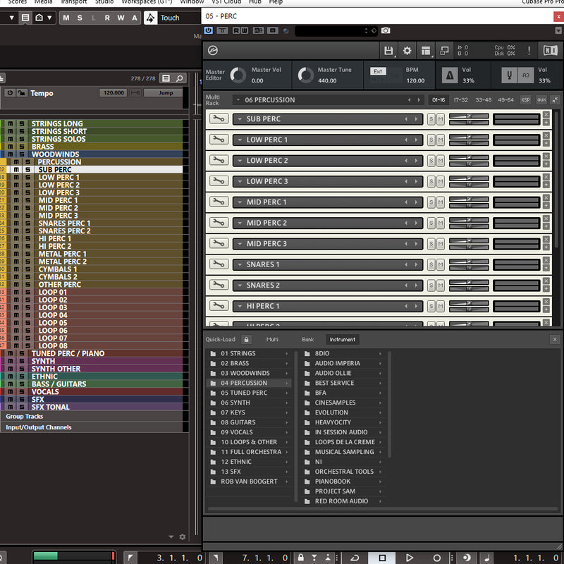 CUBASE QUICKLOAD TEMPLATE